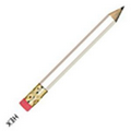 HEX GOLF PENCIL WITH ERASER - CUSTOM TEXT 1 LINE (Always SHARPENED)